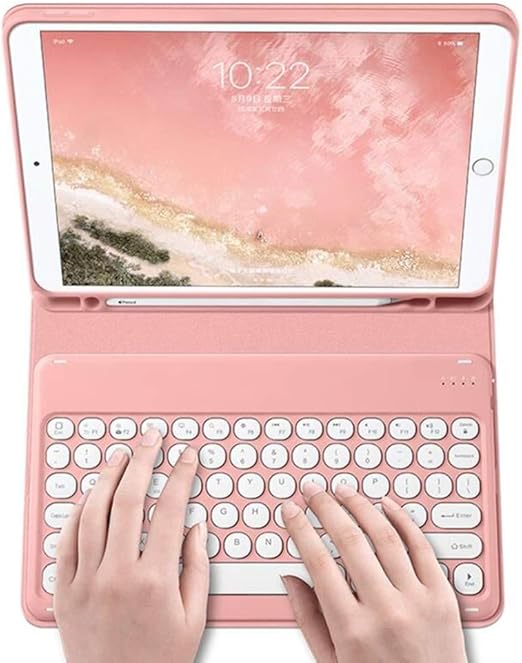 Amazon Co Jp Ipadair 第４世代 Ipad Air4 キーボード ケース 22年発売 の新モデル Ipad Air 5 丸型キートップ カラーキーボード かわいい レディース アイパッドエア4 Ipadair4 10 9インチ 分離式 キーボード付き カバー Ipadair5 Air4 ピンク パソコン 周辺機器