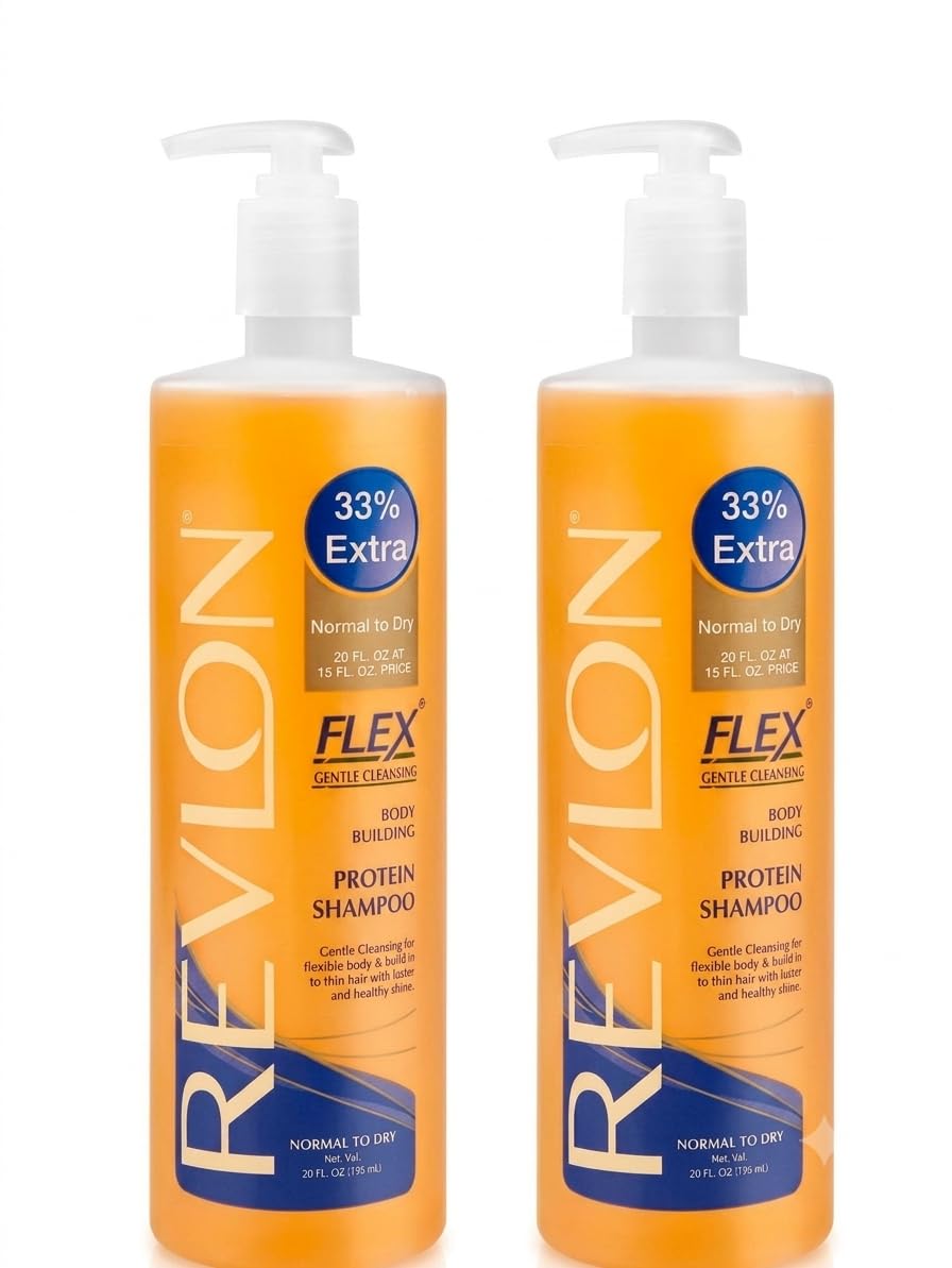 Revlon Flex Body Building Shampoo Normal to Dry 20 oz (Pack of 2