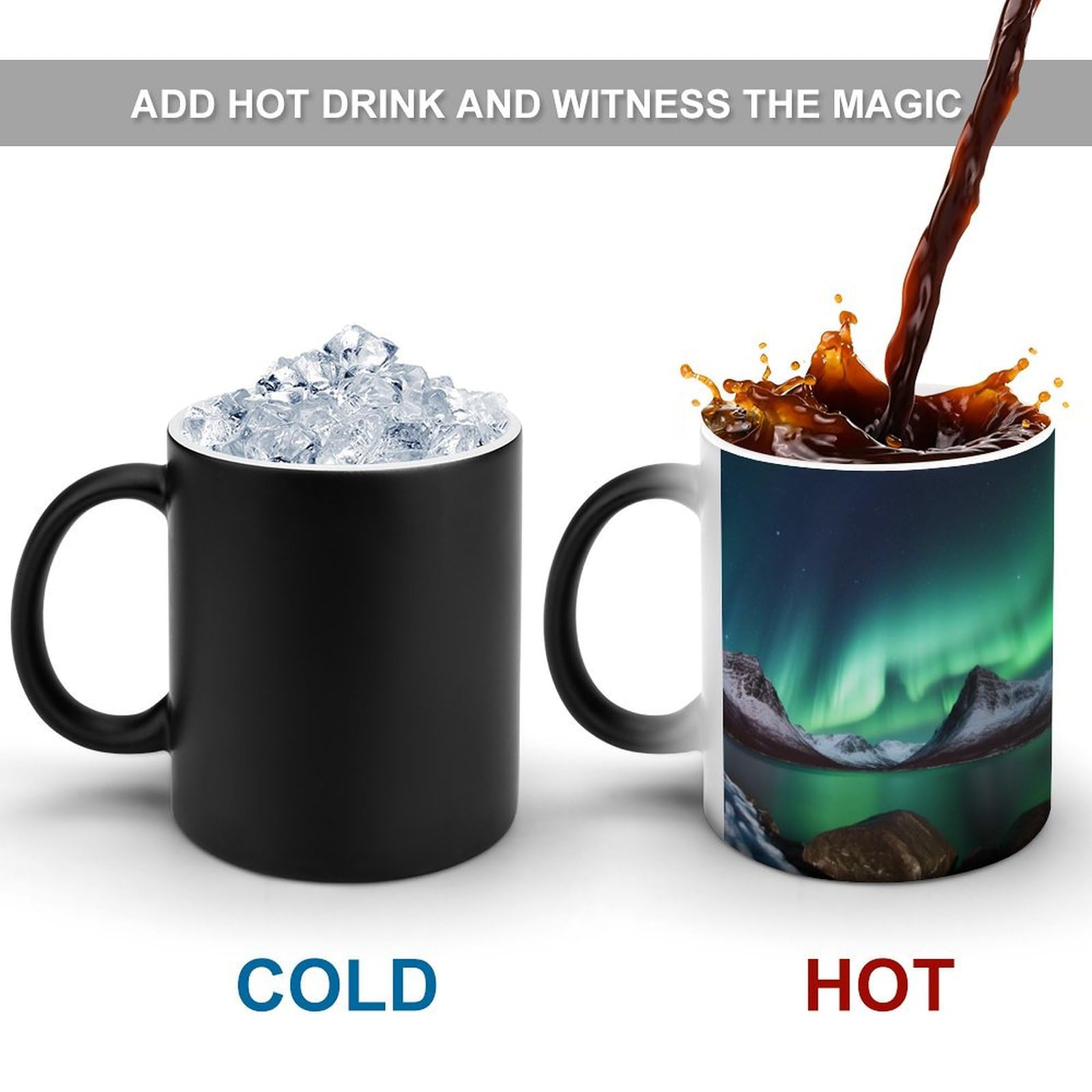 Mug à Changement De Chaleur, Symboles Amérindiens Joli Ornement Tasse à Café Sensible à La