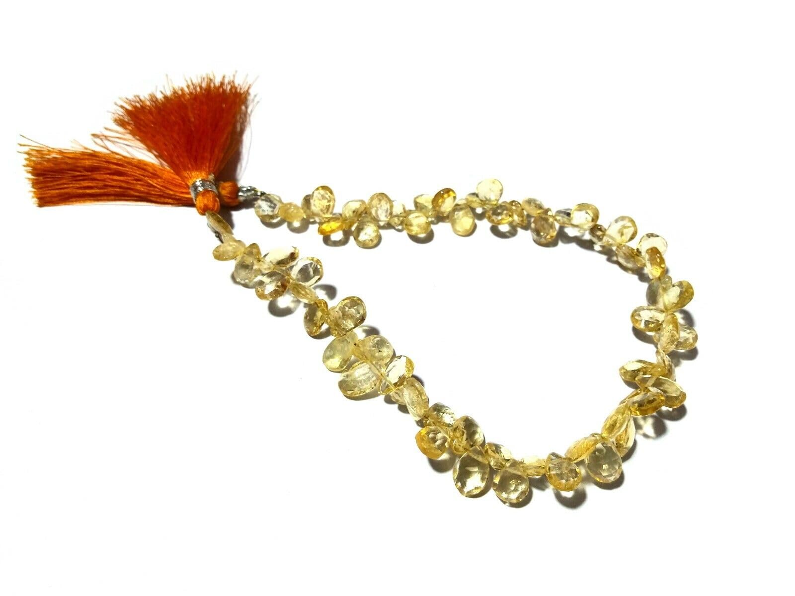 Perles en citrine naturelle à facettes de 5x7mm, le cadeau idéal pour créateurs de bijoux