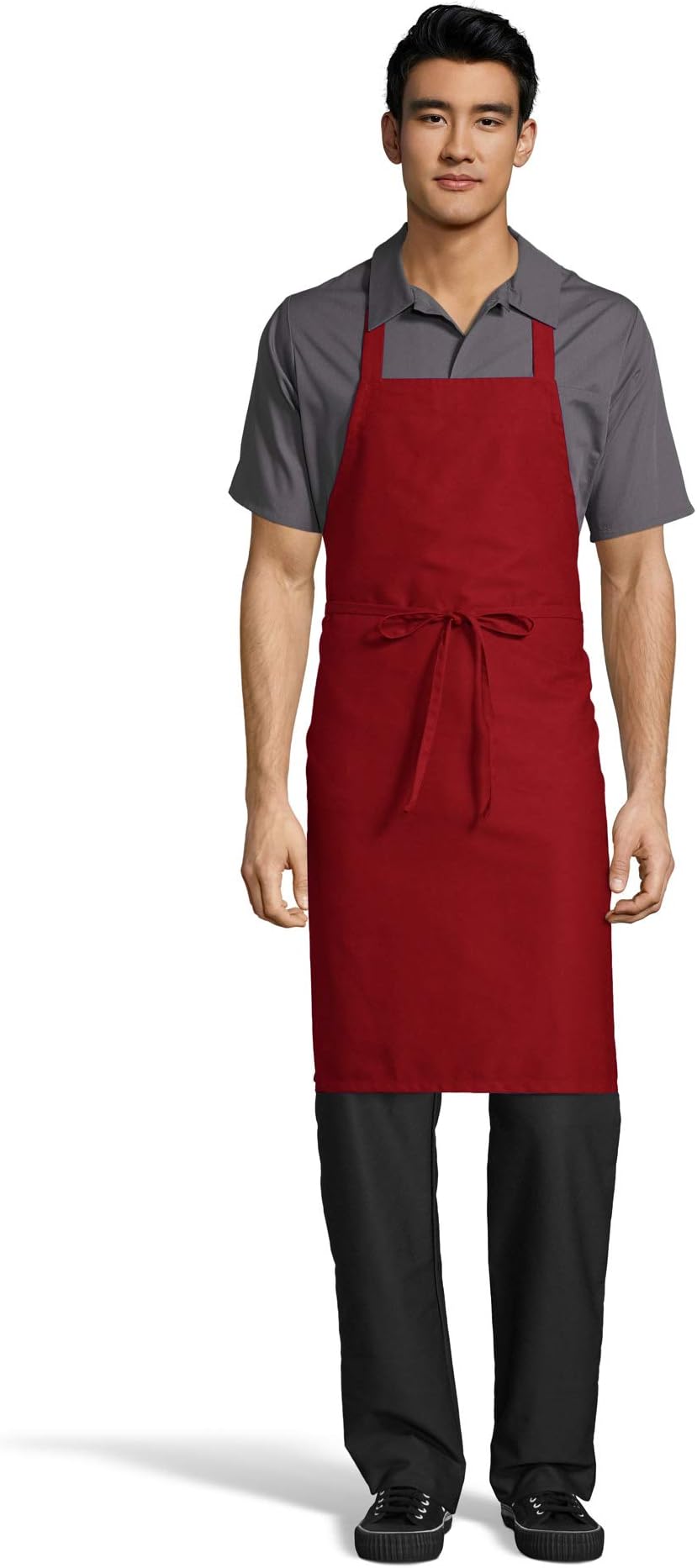 Unisex Classic Restaurant Bib Apron for Work Uniform