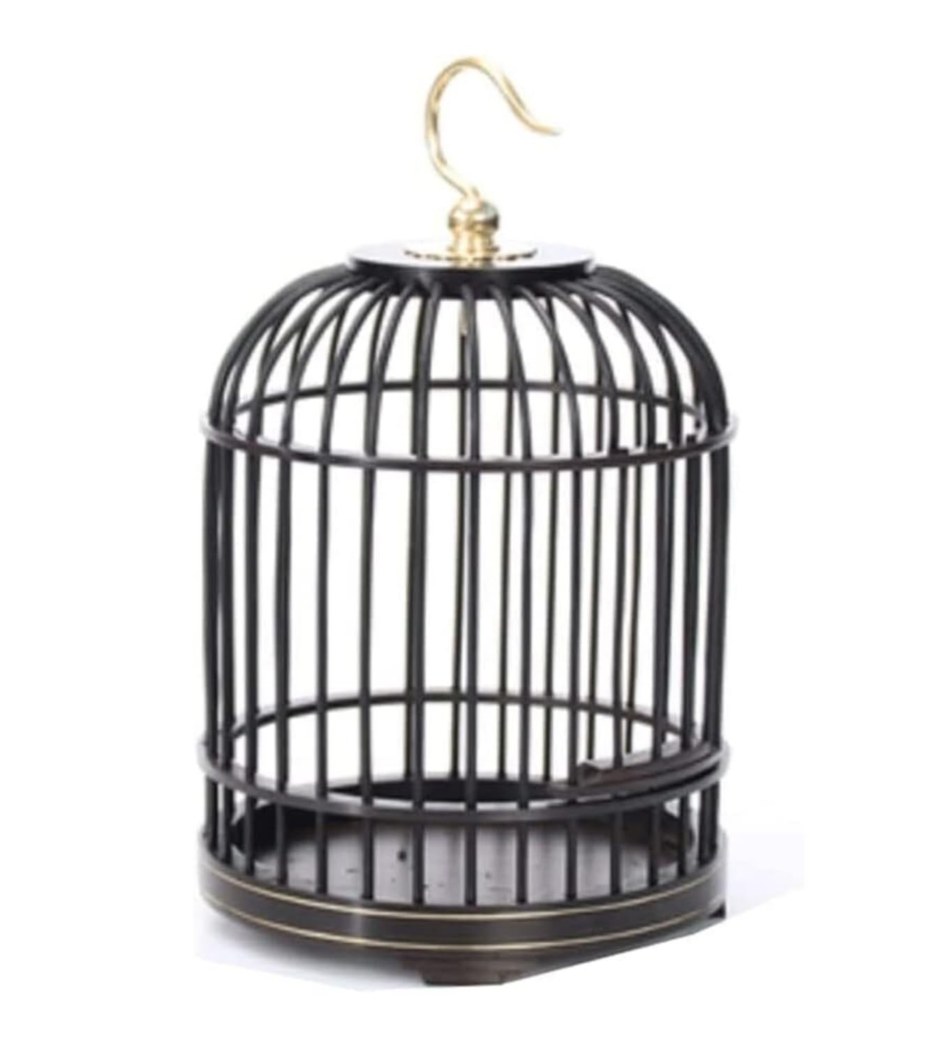 Cage à oiseaux en bambou ronde noire portable pour canaris