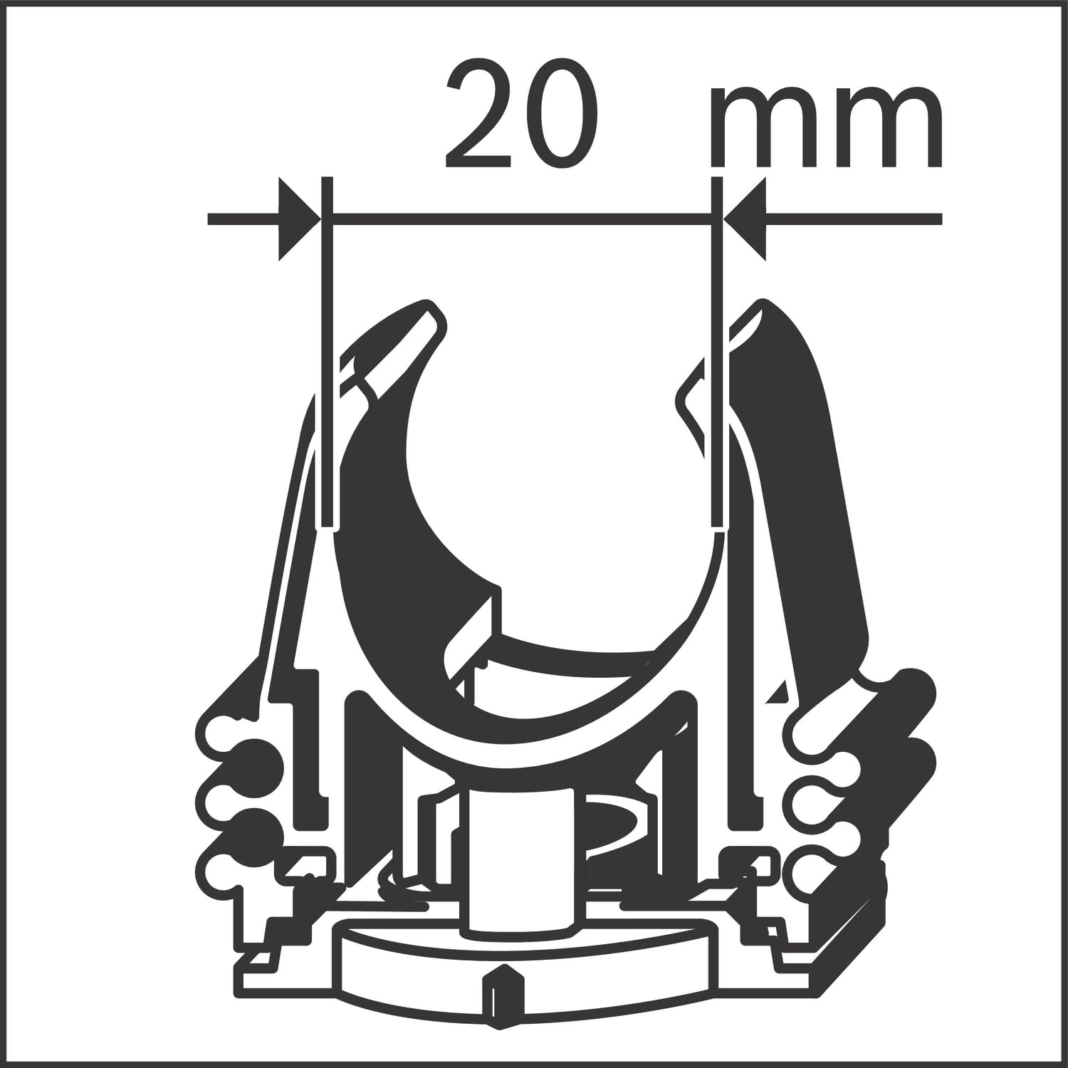 Bosch PRO Rohrclip EPC-20 (Rohdurchmesser: 20 mm)