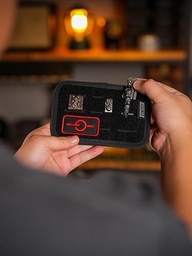 Vista 52 de TACTICAL_GEEK TCM4 Mini tablero organizador EDC, accesorios de mochila con panel trasero de gancho suave, panel de inserción de bolsa de TCM4-Rojo