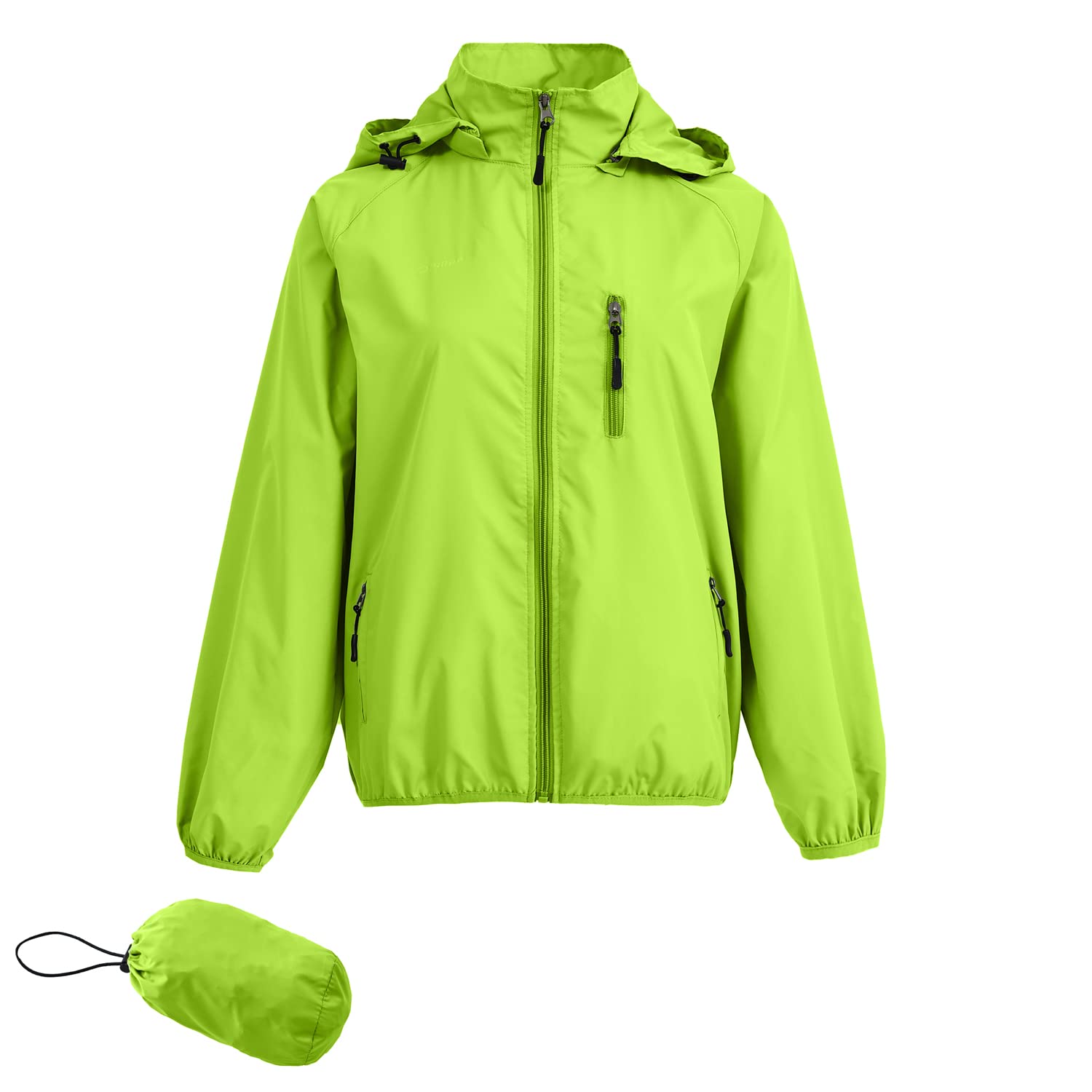 Women's Lightweight Waterproof Jacket Packable Windbreaker Running Coat