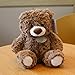 Gjlzfwbx Teddy Bear Plush Toy, 12inches Teddy Bear Stuffed Animal Birthday for Kids Girl Friends(Dark Brown)