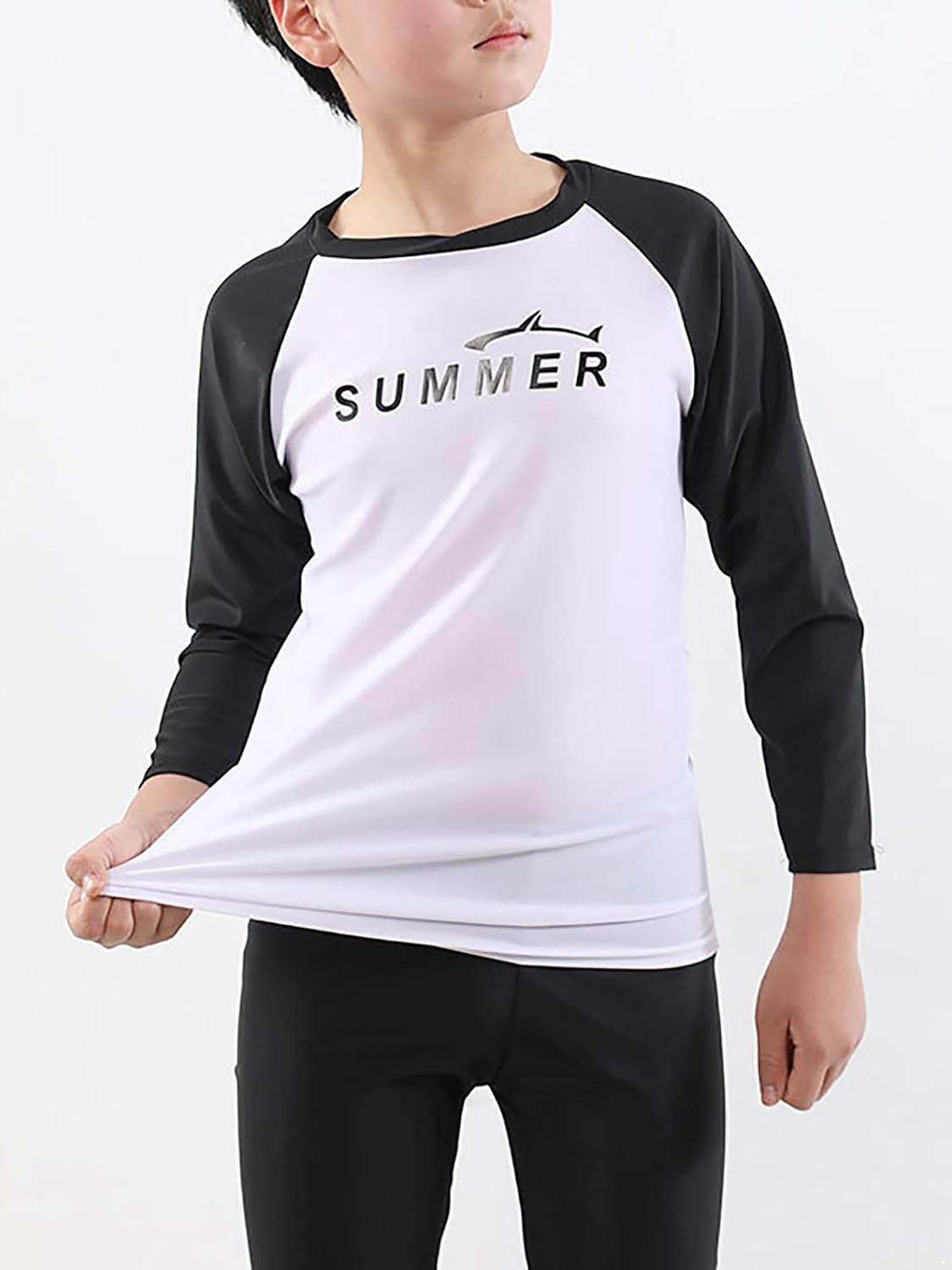 TTAO Boys 2Pcs Sun Protection Swimwear Full Body Swimsuit Summer Sport Rash Guard Set
