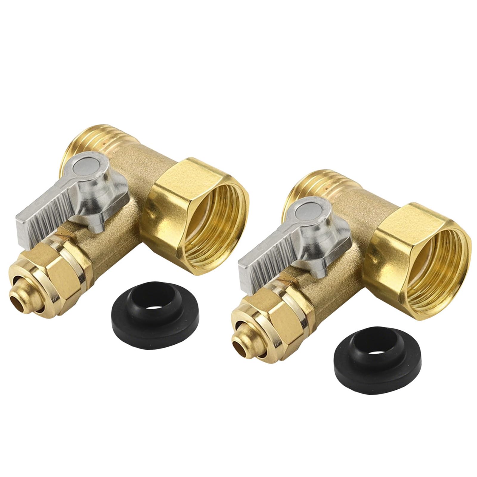 Brass 3-Way Triple Port Control 3/4" Thread Erosion for Plumbing Networks Integrated Water Inlet Valves