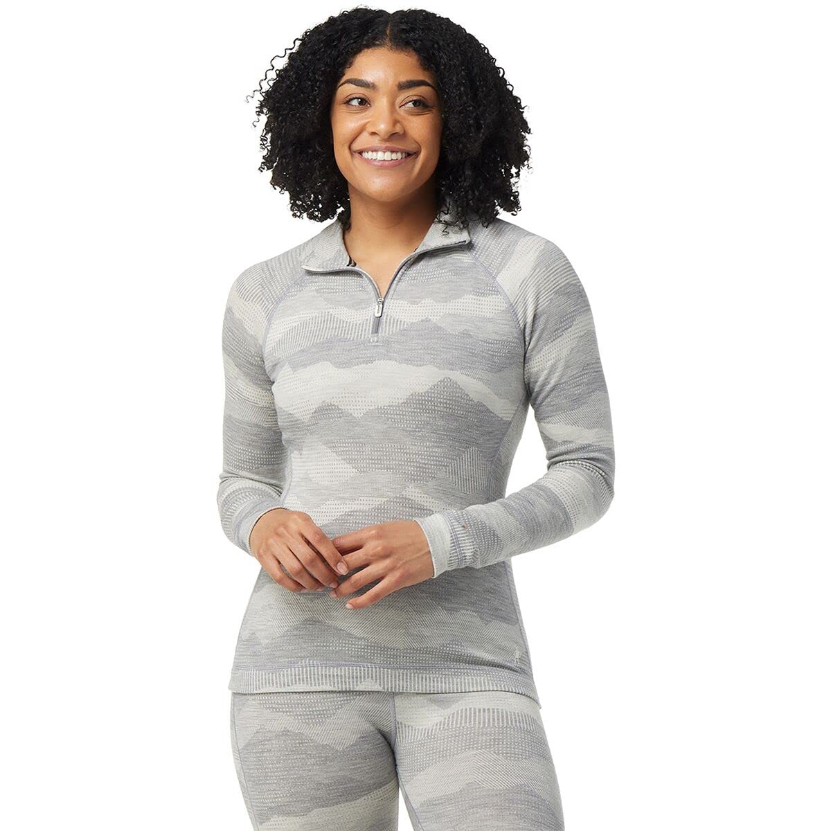 SmartwoolWomen's Merino 250 Pattern 1/4 Zip Base Layer – 100% Merino Wool