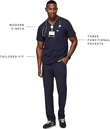 Miniatura 2 de Camiseta quirúrgica Figs Leon, de dos bolsillos, a medida, súper suave, antiarrugas, para hombre