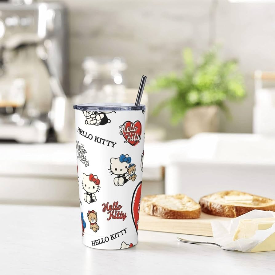 Amazon | ハローキティ (4) ストロー&ストローブラシ付き