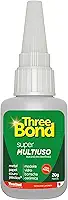 Super Cola Instantânea ThreeBond 20g | Bico Antientupimento | Cola Plástico, Metal, Borracha, Madeira, Vidro