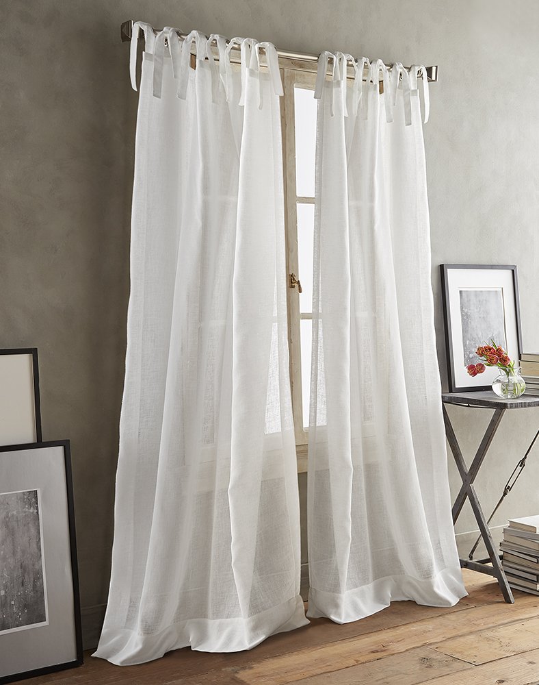 Tie Tab Sheer Curtains Curtains & Drapes