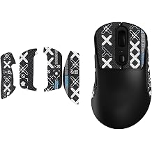 Anti-Slip Grip Tape for Rapoo VT3/VT3PRO/Max Mouse,Ultra-Thin Sweat-Absorbing Mouse Skin Sticker Set,Washable Reusable Non-Slip Grip for Esports Gaming Control,Black Printed