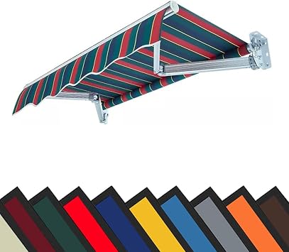 Retractable Patio Awning Replacement Fabric Waterproof Many sizes Shade Sun Shade Awning Cover Outdoor Patio Canopy Sunsetter Deck Awnings Polyester,Frameless  Color L X W , Size 6.6x5ft 2x1.5m