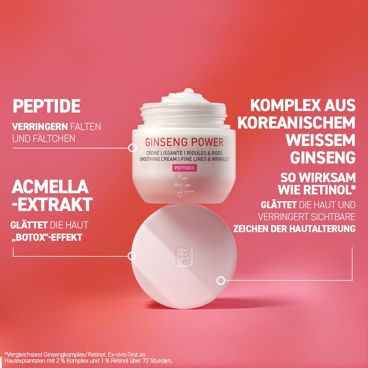 Erborian - Ginseng Power - Glättende Anti-Aging-Creme - Reduziert Falten & feine Linien - Glättende Gesichtspflege mit Weißem Ginseng - Koreanische Kosmetik