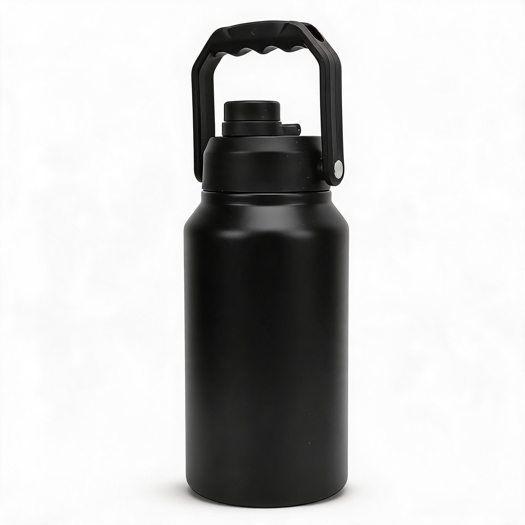 Isolierflasche, 3L 316 Edelstahl Vakuum Thermobecher mit Deckel und Griff, Weithals Trinkflasche für Sport, Fitnessstudio