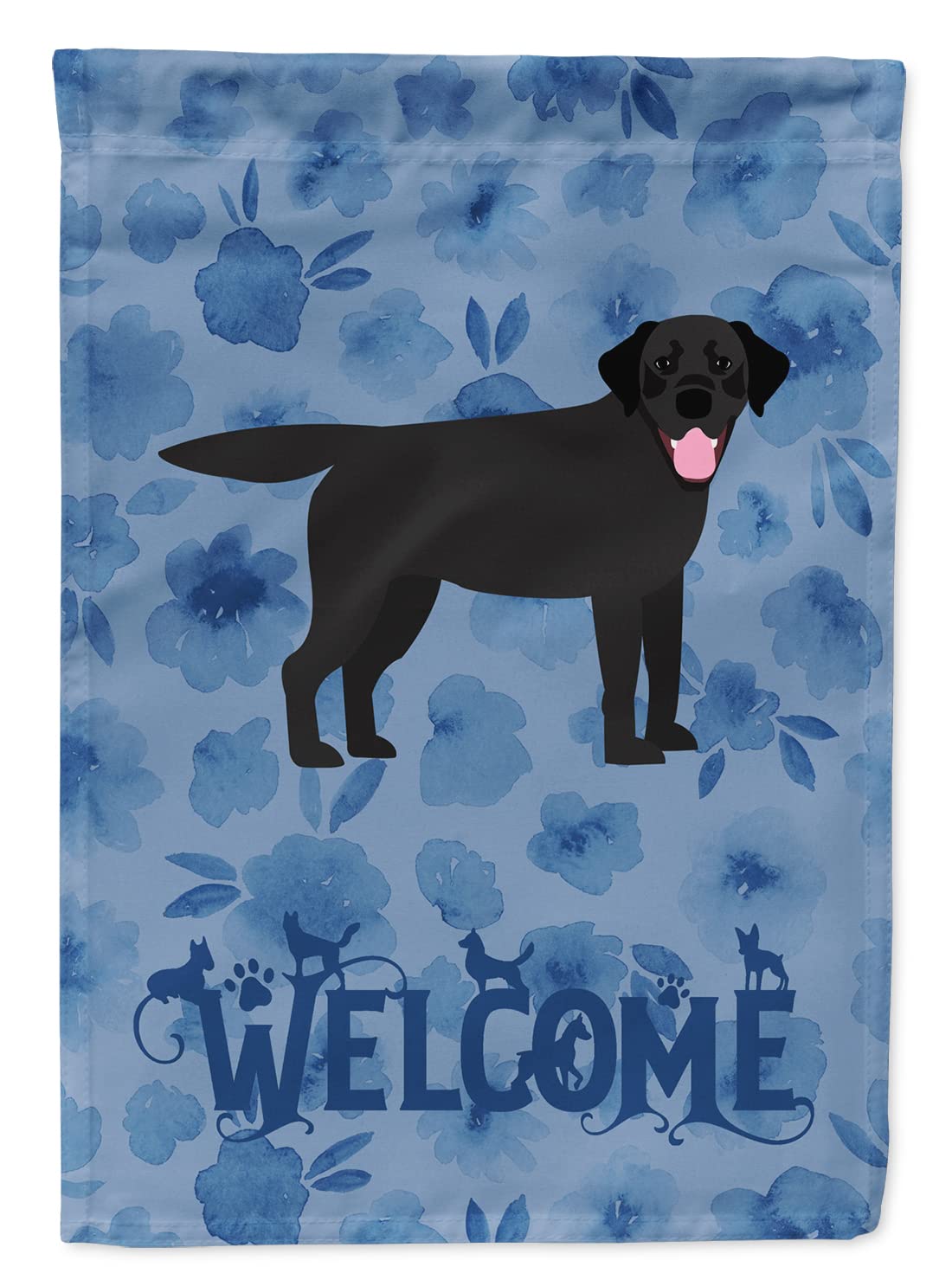 Drapeau Labrador Noir Welcome de Jardin Caroline's Treasures CK6063GF