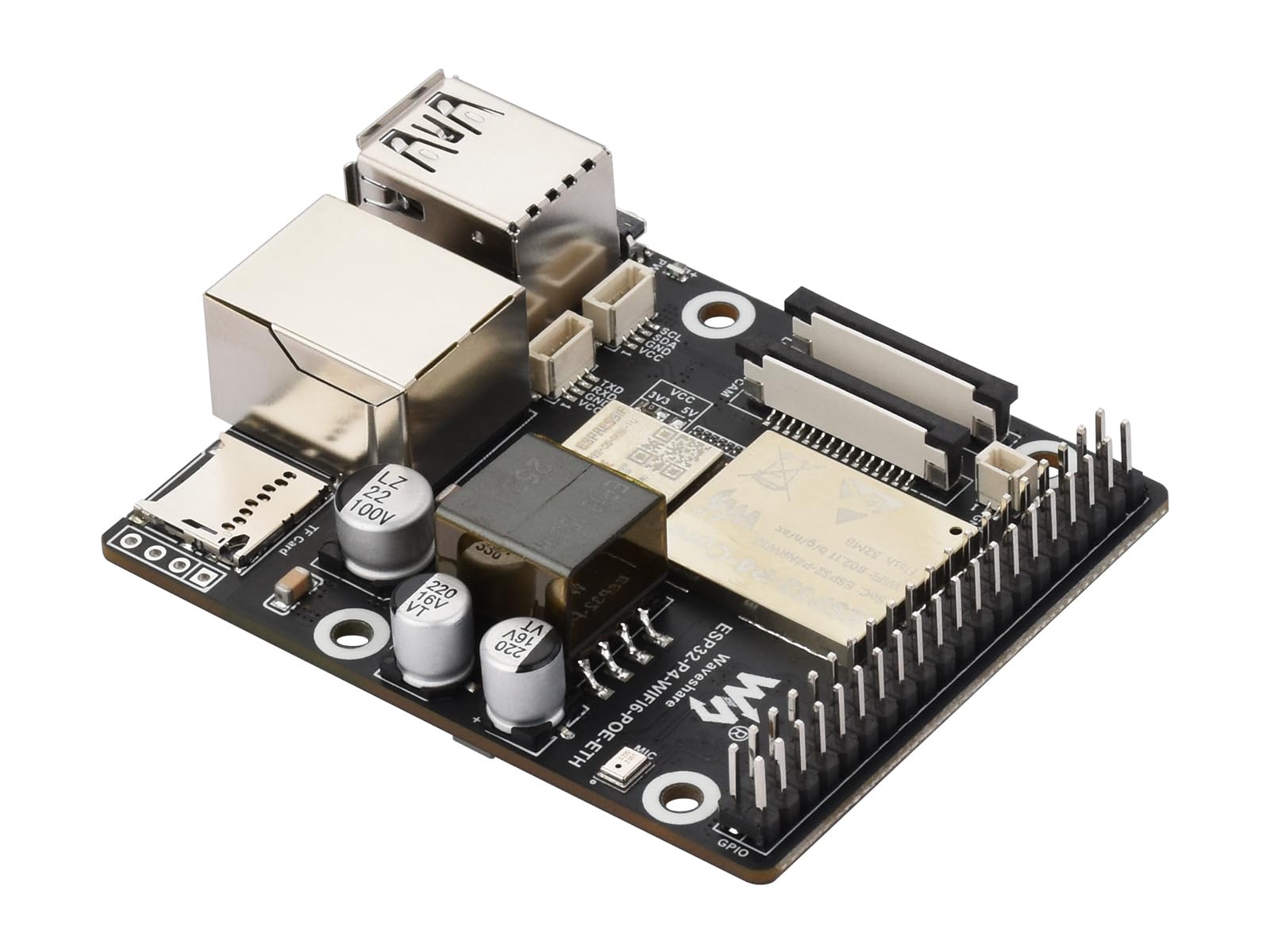 Waveshare ESP32-P4-WIFI6-POE-ETH Development Board Based On ESP32-P4 And ESP32-C6,Supports Wi-Fi 6 And Bluetooth 5 (Le) Integrated Poe Module,Supports Poe Power Supply,Supports AI Speech Interaction