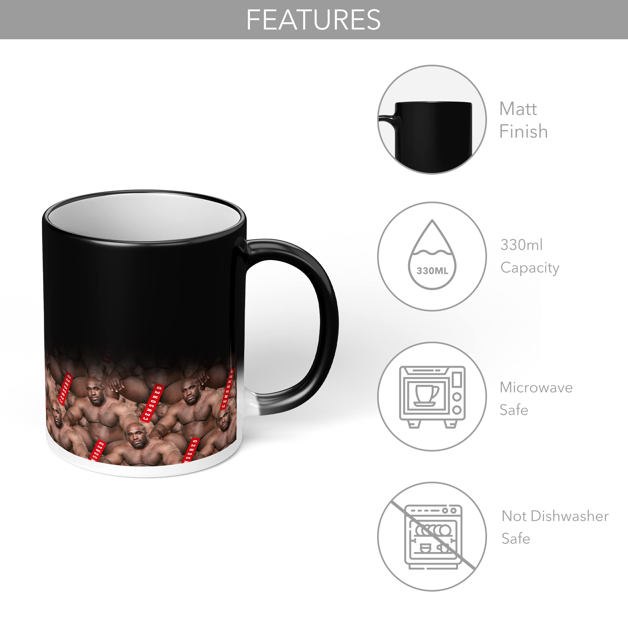 Print Maniacs Barry Wood Heat Change Mug Ultimate, Funny Rude Mug, Message Appears as it Heats, Perfect Novelty Gag Gift - Image 3
