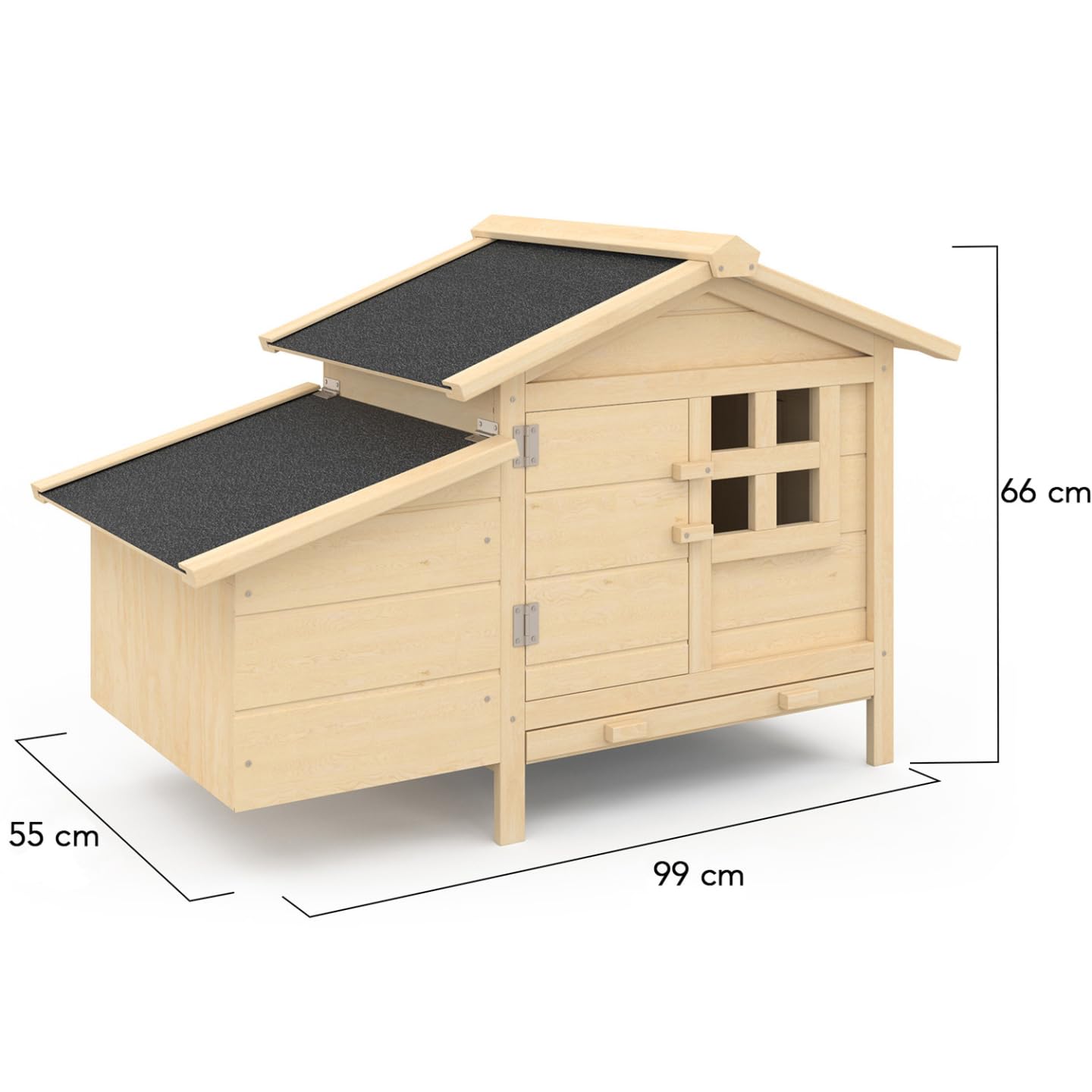 IDMarket - Poulailler sur pilotis avec pondoir en Bois