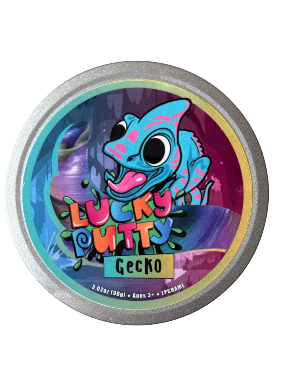 Lucky Putty Gecko Color-Shifting Metallic Slime, 3.2 oz, Blue Purple Copper Red