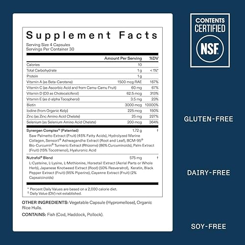 Miniatura 5 de Nutrafol Suplemento para el crecimiento del cabello para hombres y suero para el cabello, clínicamente probado para grosor y fuerza visibles,