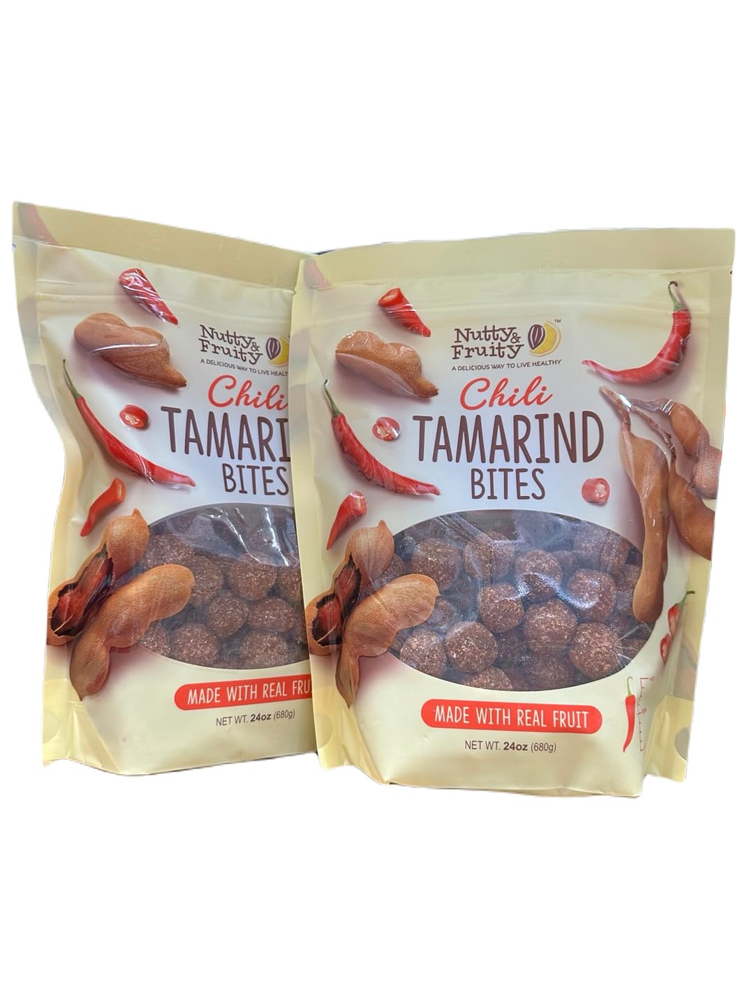 GenericNutty and Fruity, Chili Tamarind Bites, 24 oz (Pack of 2) (Total 48 oz)