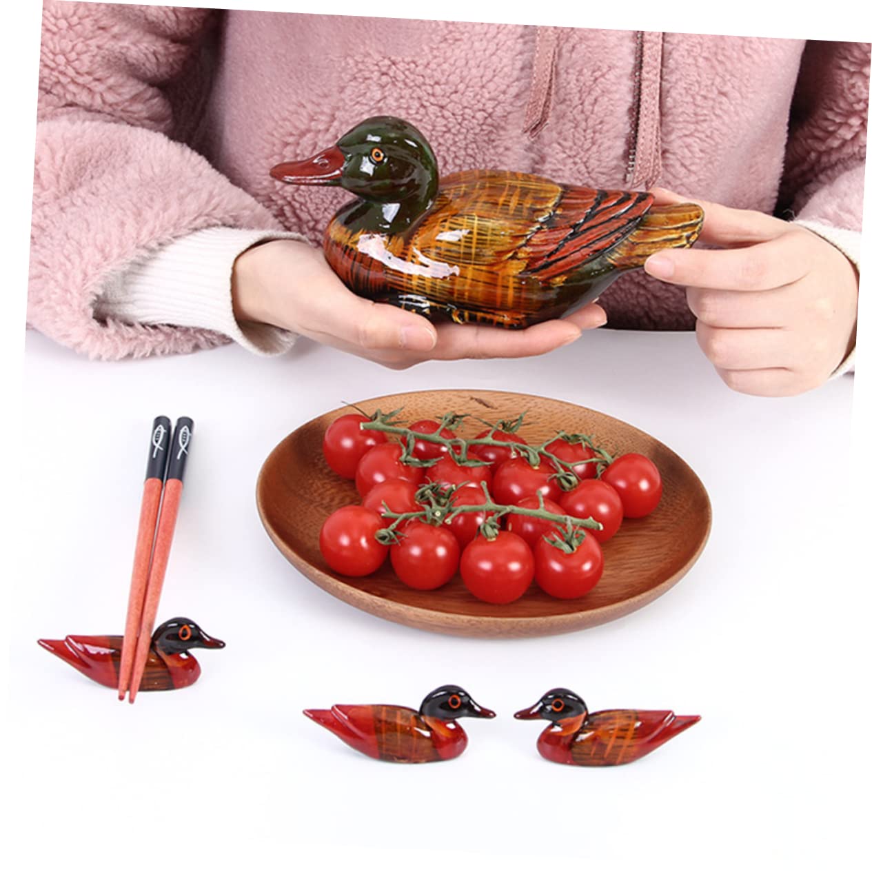 Supporto per bacchette, 80 pezzi, decorazione cinese, argenteria alla rinfusa, piatti in ceramica, poggia bacchette, poggia utensili, supporto per bacchette in ceramica, portaspazzole, cucchiaio a fo