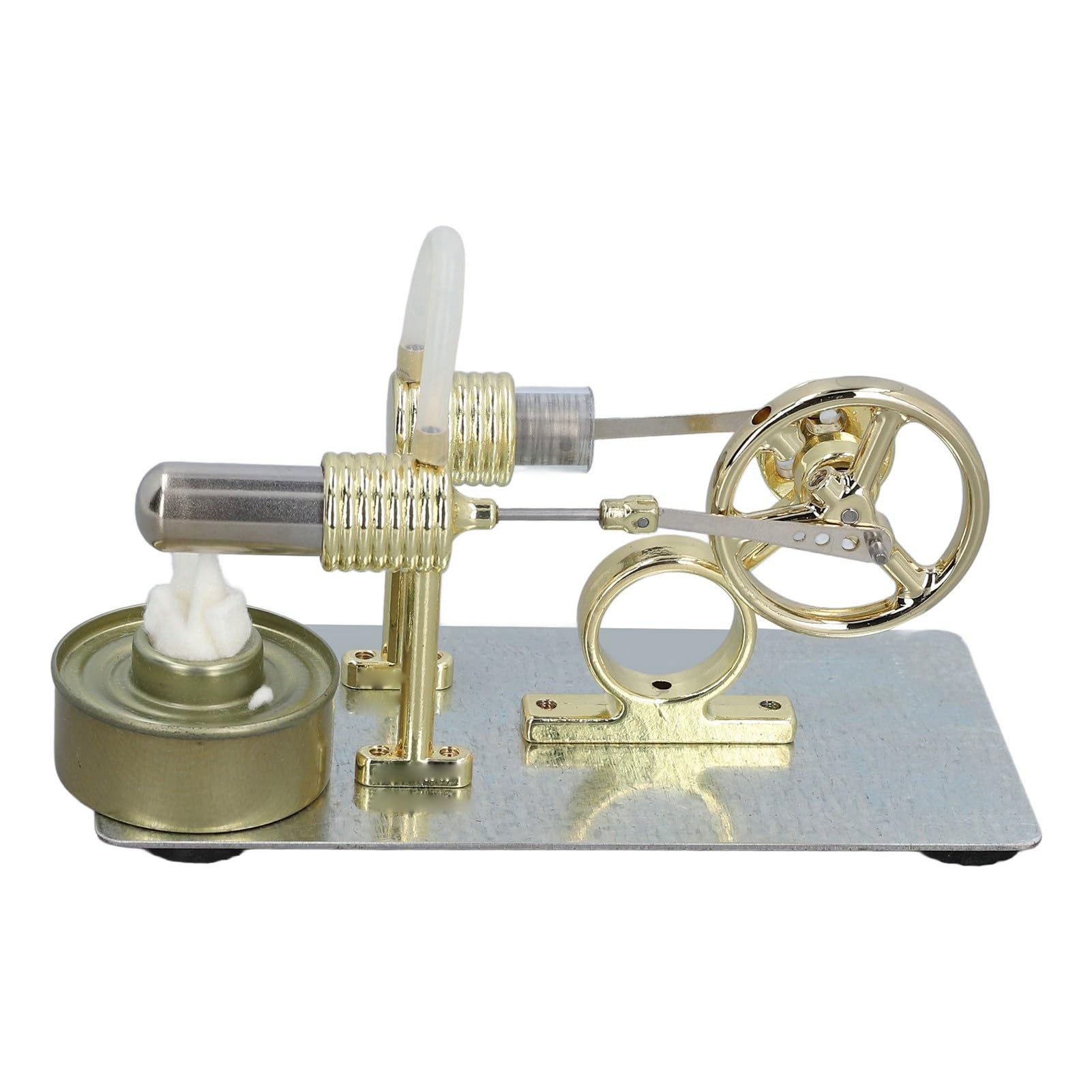 Kit motore Stirling a 16 cilindri, facile da montare, modello scientifico per scopi educativi e decorazione da scrivania, in acciaio inox