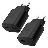 2 Pack 25W Caricabatterie per Sumsamg,Doppia Porta Caricatore Rapido Alimentatore