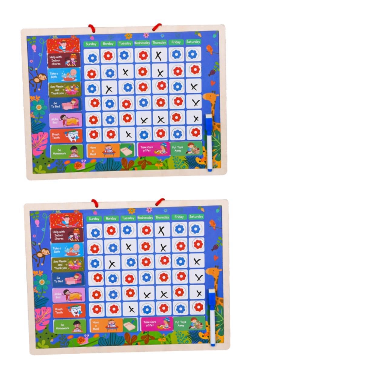 jojofuny Holz Termintafel Für Junge Mädchen Familie Wöchentlich Planer Aufgabentafel Praktische Zeitplan Schreiben Bord Langlebiges Material Kinderfreundlich