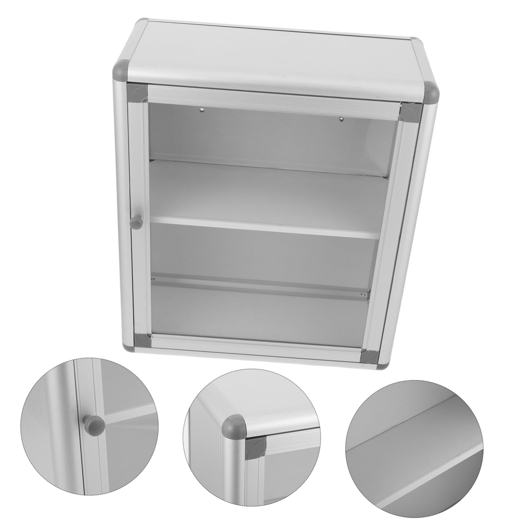 Cabilock Caja Organizadora De Medicamentos Portátil Resistente con Ventana Transparente para Pared Botiquín Multifuncional De Emergencia para Bancos Oficinas y Baños con Acceso Rápido