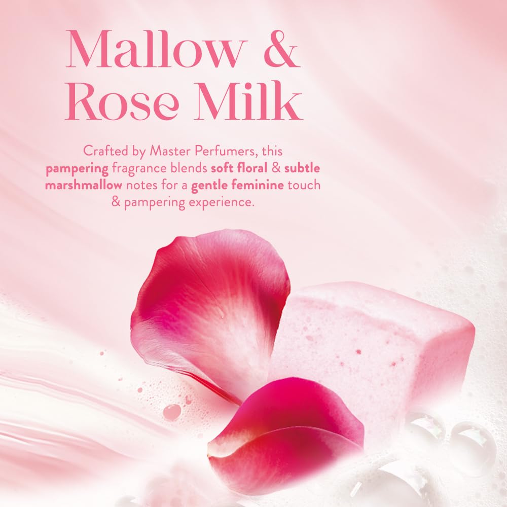 Imperial Leather Pampering Bath Soak, Mallow and Rose Milk, Rich and Creamy Bubble Bath, Gentle Skin Care, Bulk Buy, Pack of 4 x 500 ml — view 4