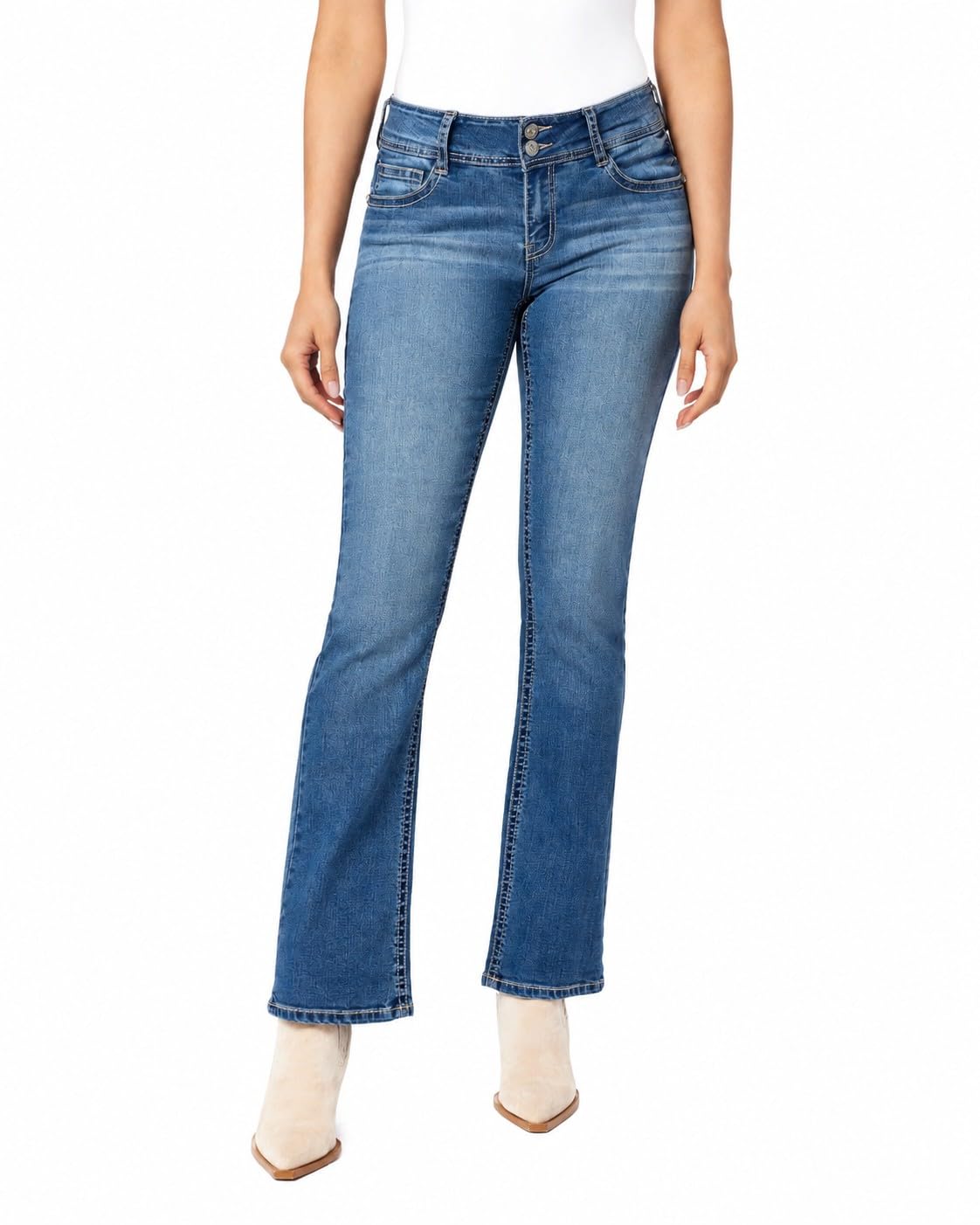 WallFlower Women's Bling Bootcut Jeans, Luscious Curvy Fit