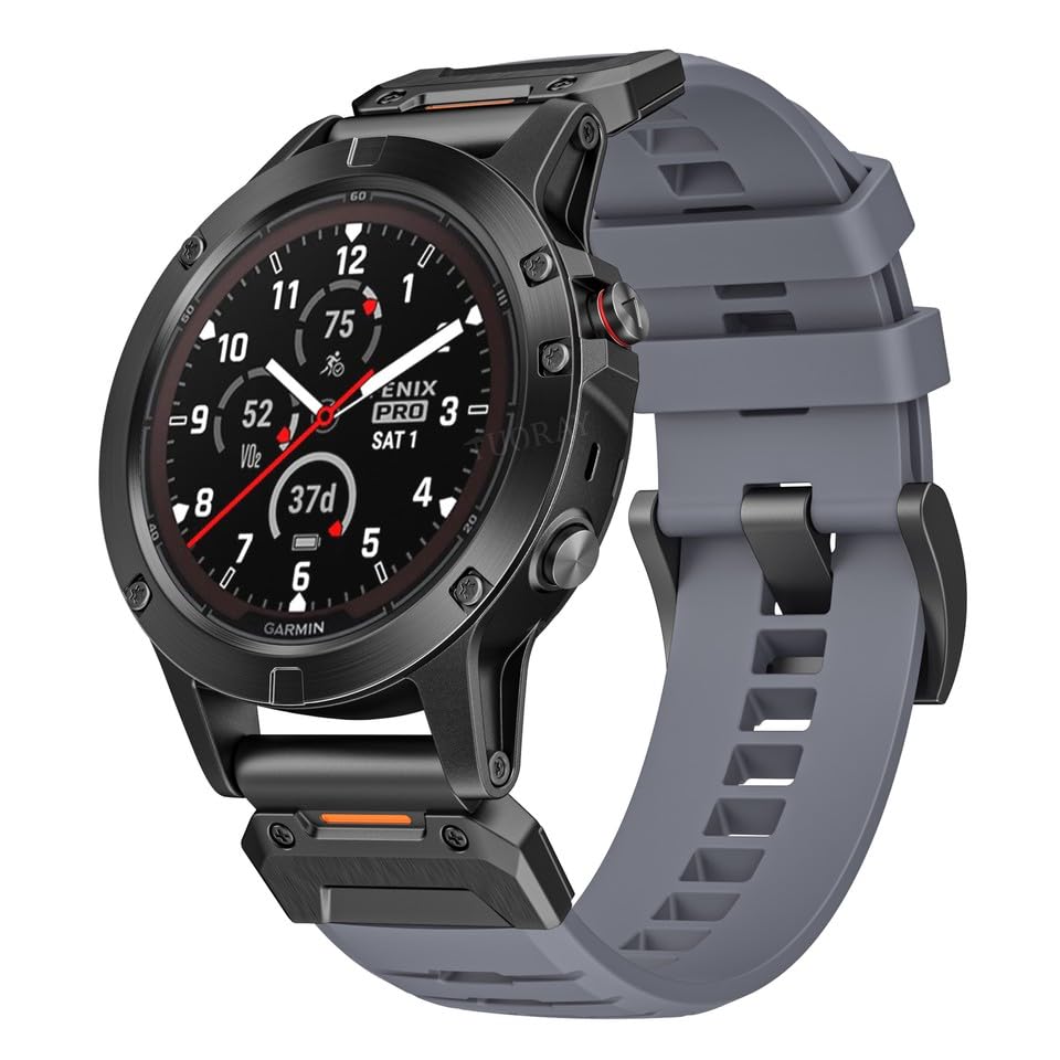 Bracelet de montre Garmin Descent Mk2 gris pour le sport et outdoor