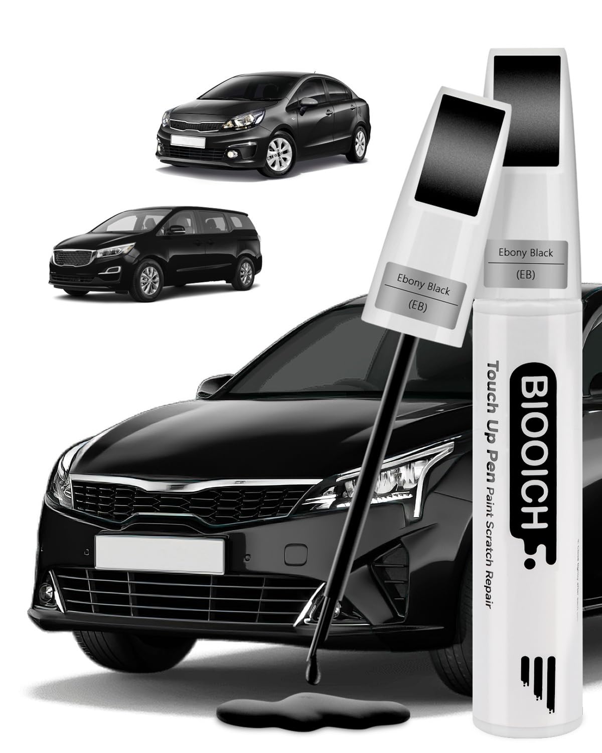 Color N Drive - Peinture De Retouche Automobile Kia - EBA - Noir ébène - Réparation De Rayures, Correspondance Exacte - Basique
