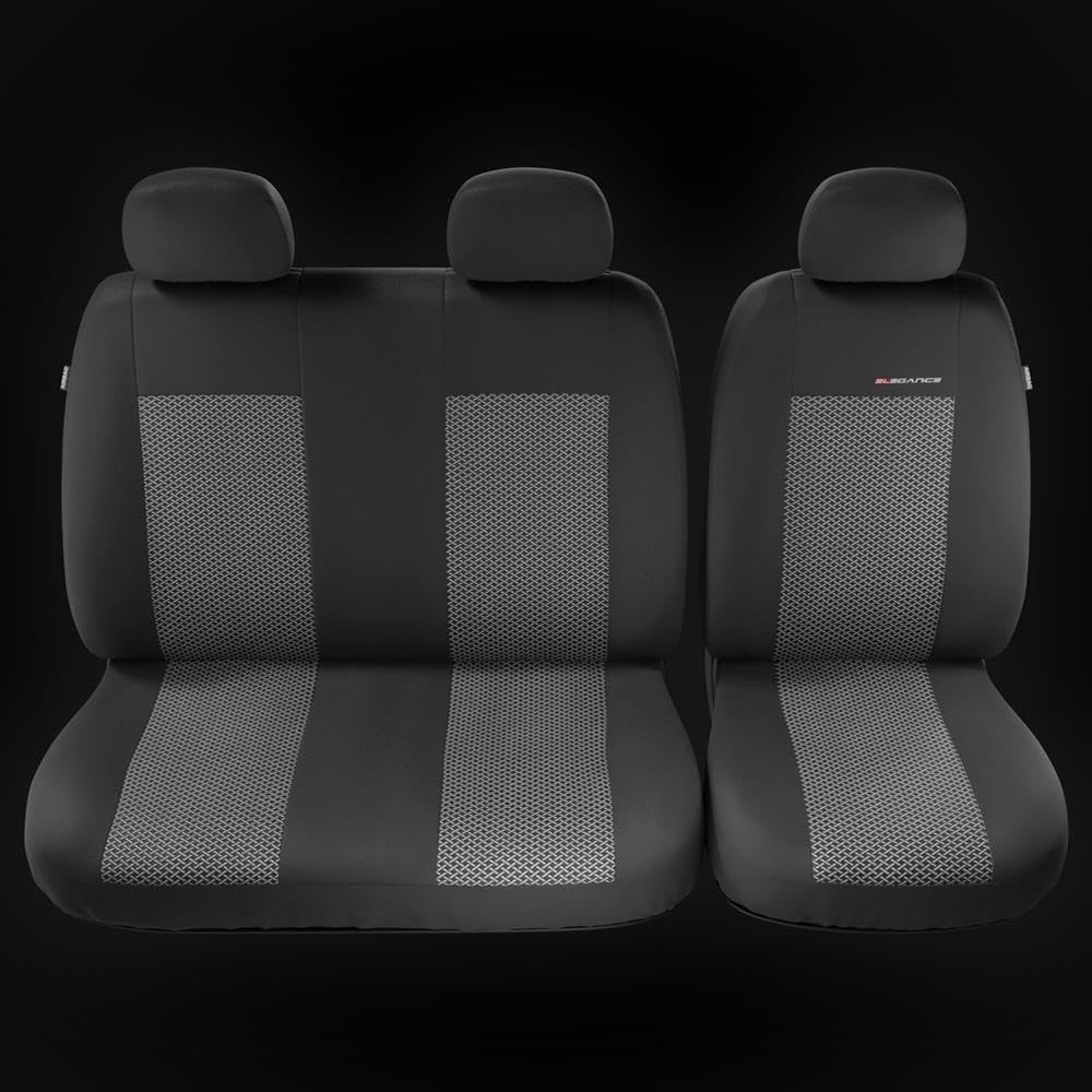 Mossa Fundas Asientos Coche aptas para VW Transporter Furgoneta 1996-. BE-2 | Furgoneta, III, IV, V, VI, VII