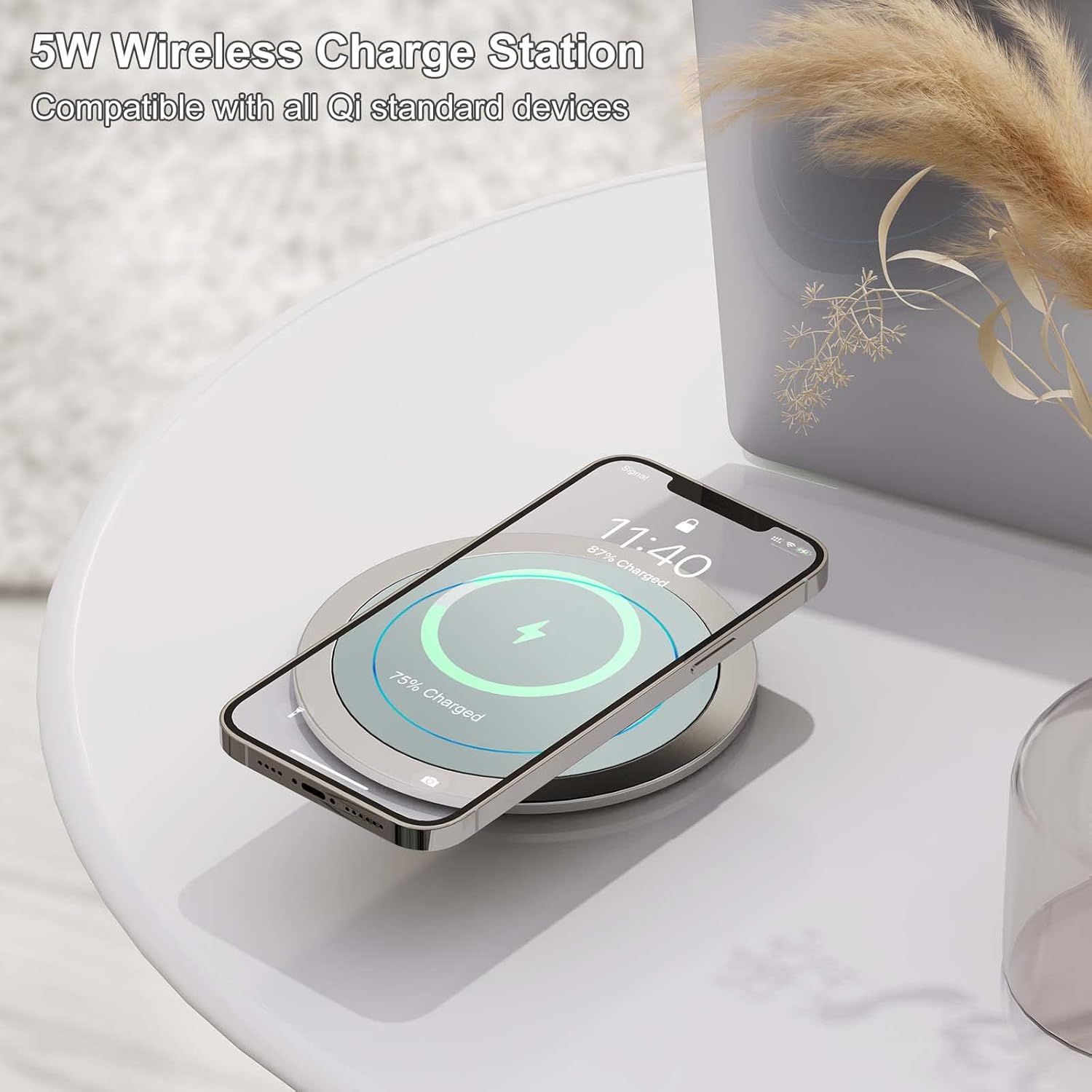 Automatic Pop Up Countertop Outlet, Pop Up Power Outlet with 5W Wireless Charger Station, 4 AC Plugs & 2 USB Ports Pop Up Socket, Hidden Pop Up Outlets for Kitchen, Office, Conference, ETL Listed