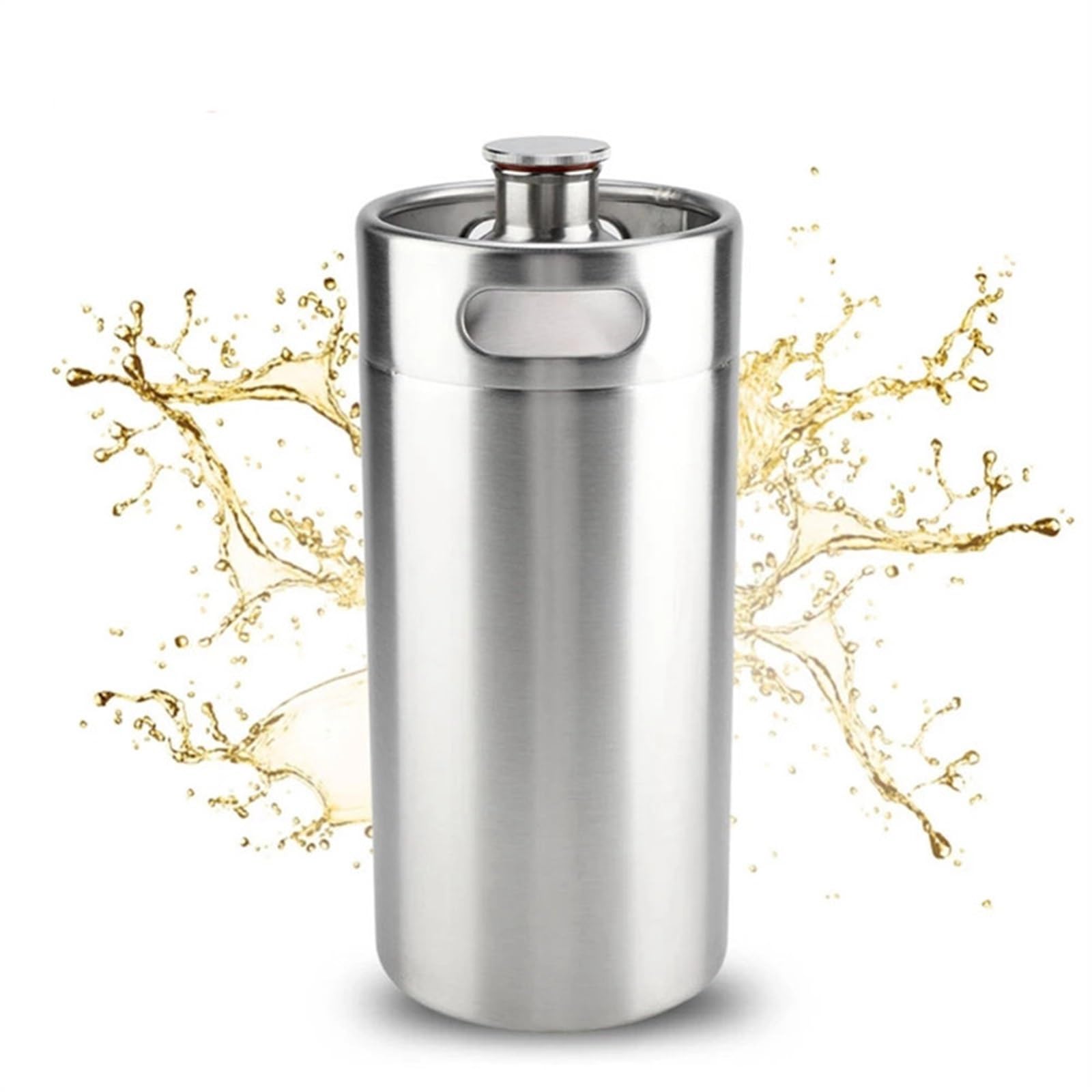 Cerveza elaborada Kit Cerveza Barril de Cerveza de 2 l/4 l/5 l con Asas Dobles para Hacer en el hogar Utensilios para la Cena de Camping(2L)