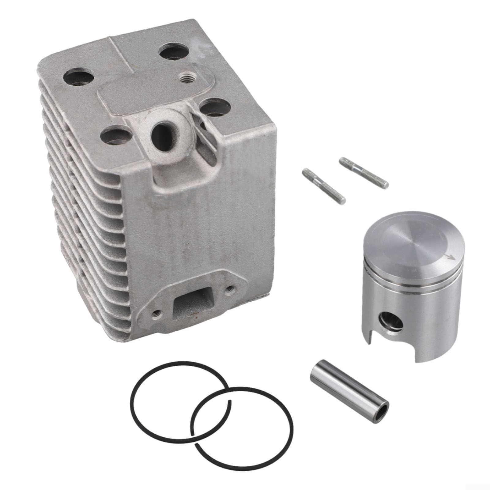 DAZZLEEX Kit de cilindro para Wacker Neuson Rammer BS45Y BS50-2 BS500 WM80 BS60 45 mm Pieza de repuesto de acero con anillos tornillos de pasador para reparación de motores compactadores
