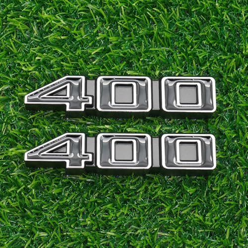 Image of Right & Left Rocker Panel Badge 3D Metal Emblems Nameplate Replacement for 3986990 1971-1975 inch400 inch 2Pc (Chrome Black)