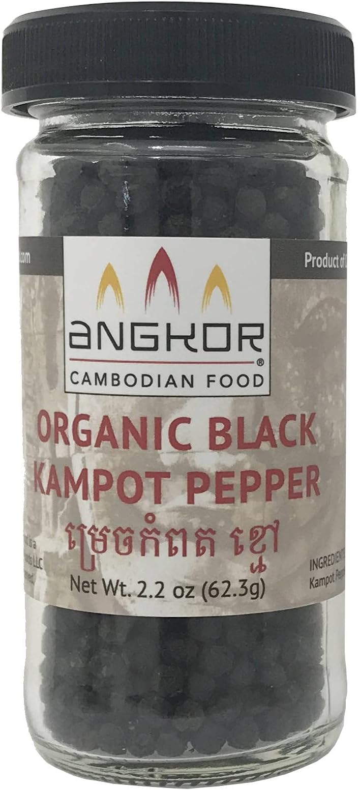 Kampot Pepper Rare Cambodian Peppercorns (Black, Spice Jar)