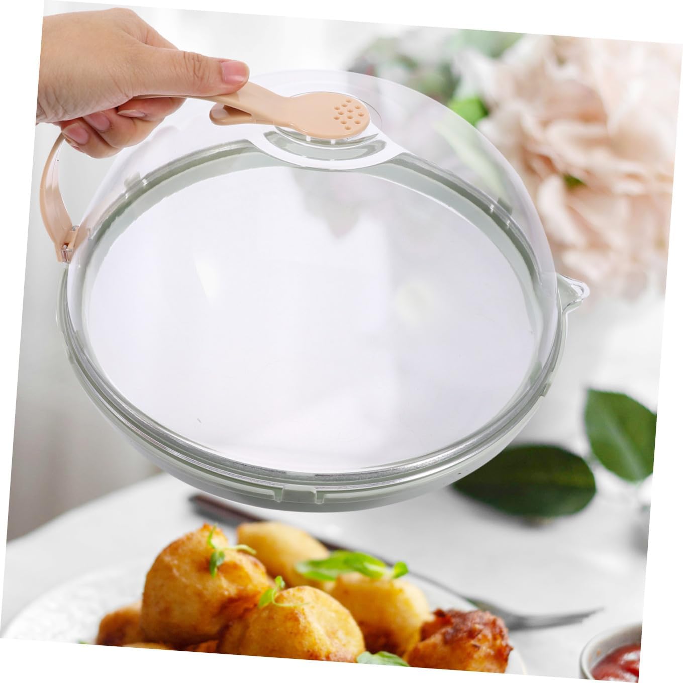 Microwave Ventilated Cover Food Plate Cover Splatter Proof Sturdy Retain Freshness Easy to Clean Microwave Accessory