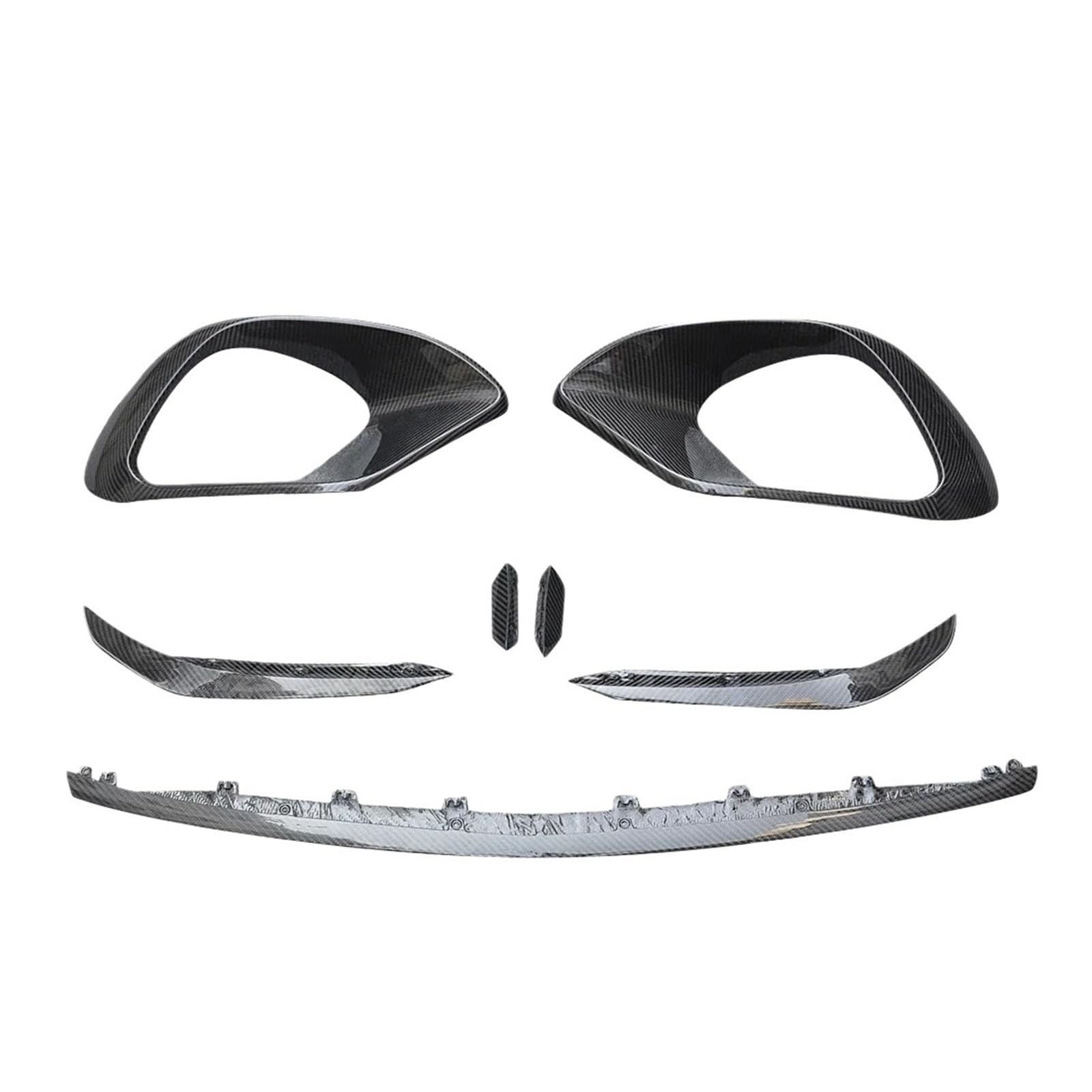 Spoiler de labio de parachoques delantero de fibra de carbono seca Mercedes Benz CLA W118 A45S 6