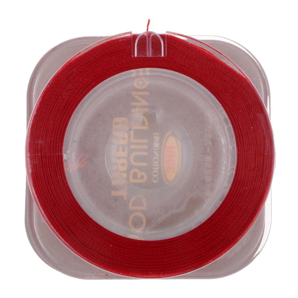 Anneau de Guidage de Canne à Wrap Line Thread 55 Yds Rod Building Thread - Rouge, 50m, Rouge, 50m