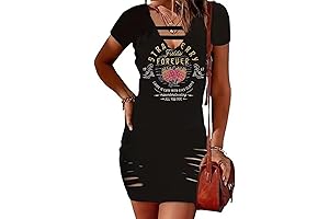Smooth As Tennessee Whiskey Sweet As Strawberry Wine Band T-shirt Dress
