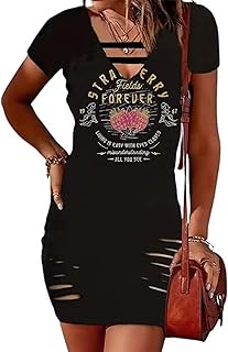 Smooth As Tennessee Whiskey Sweet As Strawberry Wine Mini Dress Women Cut Out V Neck Slim Bodycon Short Mini Dresses - Buy now