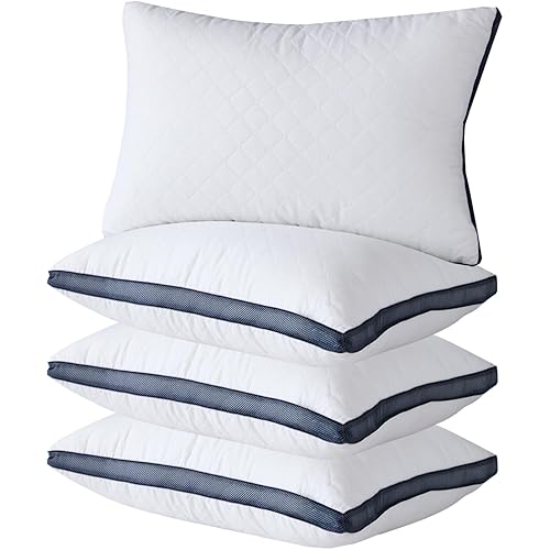 Meoflaw Pillows for Sleeping(4-Pack), Luxury Hotel Pillows Standard Size Set of 4,Bed Pillows for Side and Back Sleeper (Standard)