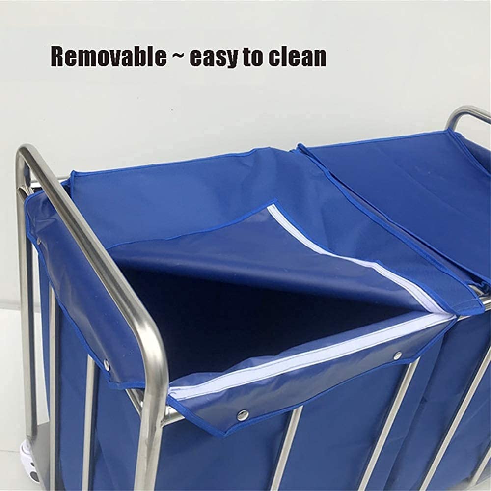 le Blue - Cesto portabiancheria pieghevole, rimovibile, con ruote, versatile e funzionale